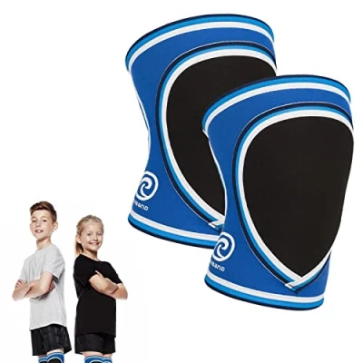 Imagen de Rehband PRN Original rodilleras para niños, 1 par, de neopreno 3 mm, balonmano, voleibol jóvenes deportistas, rodillera Color:Azul, Talla:L