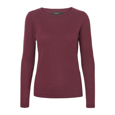 Imagen de Vero Moda Vmcare Structure LS Oneck GA NOOS Jersey de punto, Mujer, Talla: XS, Bordeaux