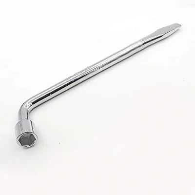 Imagen de llave de tuercas 17MM, acero al cromo vanadio, tipo L, para rueda, hexagonal, vaso, Ideal reparar coches