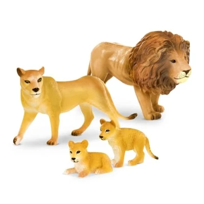 Imagen de Terra by Battat Estatuilla de león Familia Leones Animales Safari Juguete, Multicolor, 12,5 x 7,49 8 cm (Branford Ltd. AN2827Z)