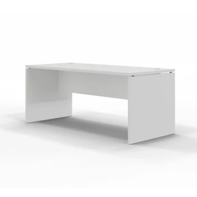 Imagen de Spacio Escritorio de Madera H20, Mesa Oficina para Ordenador con Pata Panel, Tablero 30mm (Blanco, 160x80cm)