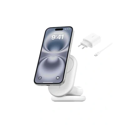 Imagen de Cargador Magnético Plegable 2 En 1 Belkin Qi2 15w Blanco