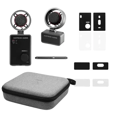 Imagen de Austrian Audio MiCreator System Set para producción de música y Contenido (Incl. micrófono Studio, Satellite, 2X Placas Frontales, riel estéreo MiniBar, Estuche, Cable)