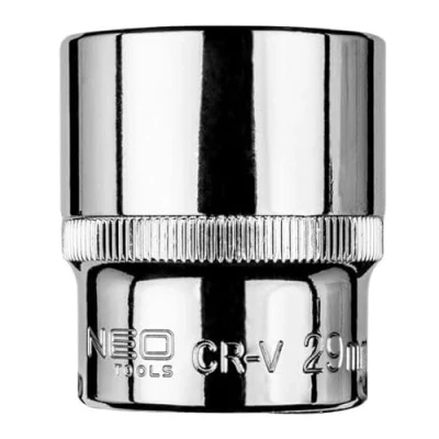 Imagen de NEO TOOLS 08 429 Piezas insertables de llave cubo 1/2 29 mm Acero cromo vanadio hexagonal