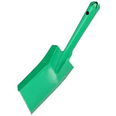 Imagen de KOTARBAU® Pala para chimenea, de carbón, Mango corto, Recogedor estufas, chimeneas, barbacoas, Color verde, ceniza, Acero galvanizado