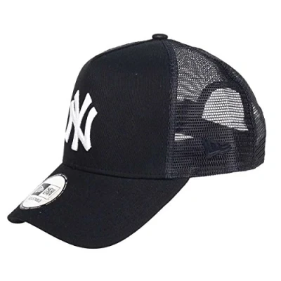 Imagen de New Era York Yankees Black White Edition A Frame Trucker Cap One Size