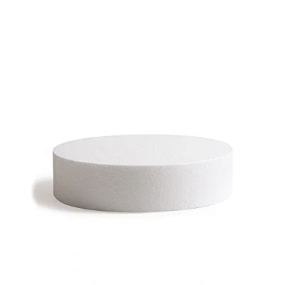 Imagen de DECORA, 0174019 Disco Redondo de Poliestireno Embolsado Individualmente, Ideal como Muñeco para Hacer Tartas Pisos, Bordes Rectos, Ø 40 X H 7,5 CM.