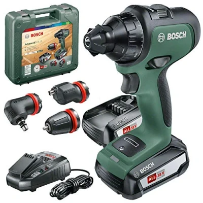 Imagen de Bosch Taladro/atornillador a batería AdvancedDrill 18 Set, sistema de voltios, 2 baterías, 3 accesorios, en maletín transporte