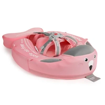 Imagen de HECCEI Flotador de Natación para Bebés Mambobaby Non Inflable Piscina con Toldo Cola, Baby Swimming Float Bebe Pool Playa Tina 3 a 24 Meses