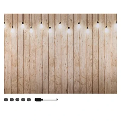 Imagen de Navaris Tablero de Notas magnético con diseño lámparas y Tablas Pizarra magnética Marcador Negro 5 imanes 70 x 50 cm
