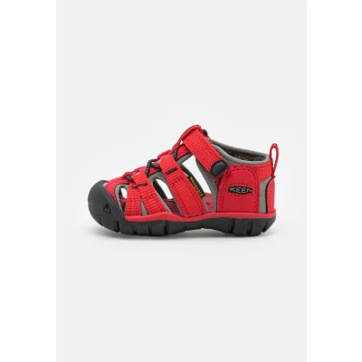 Imagen de Keen Seacamp II CNX Unisex Sandalias de senderismo para niños, Talla: 19, Racing red/gargoyle Zapatos