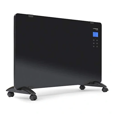 Imagen de TROTEC Convector Cristal de Diseño TCH 2011 E, 2000 W, Calefacto, Radiador, Control Temperatura Automático, 2 Niveles Calor, Mando a Distancia, Pantalla LCD táctil, Vidrio Seguridad, Negro