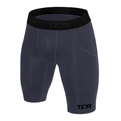 Imagen de TCA Hombre Pantalones Cortos Térmicos Base Layer da Compresión Gris Oscuro, XXL