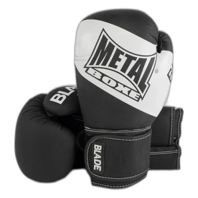 Imagen de METAL BOXE Mixte Blade Gants de Boxe, Noir/Blanc, 8 oz EU
