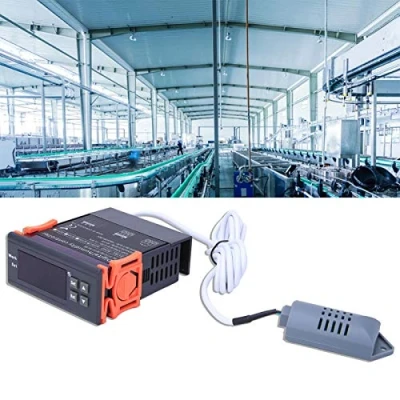 Imagen de Controlador de humedad del aire, 220 V SVWL 8040 control aire digital Rango 1% 99% RH Sensor tipo HM 40 con función calibración