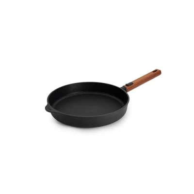 Imagen de Woll Eco Logic QXR Sartén plana de hierro fundido (inductiva, diámetro 28 cm, 5 cm alto, con mango madera sostenible extraíble, apta para todo tipo cocinas, sin PFAS, revestimiento
