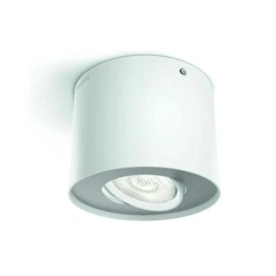 Imagen de Philips myLiving Phase Foco LED, iluminación interior, 1 luz, cepillado, luz blanca cálida, IP20, color blanco