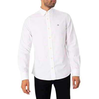 Imagen de GANT SLIM Oxford Shirt Camisa, Hombre, Talla: Medium, White