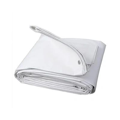 Imagen de WOLTU Lona Impermeable de PE 280 g/m², Lonas para Piscinas con Ojales Aluminio, Protección Muebles, Jardín, Piscina y Coche, Blanco 2x3m, GZ1177m1