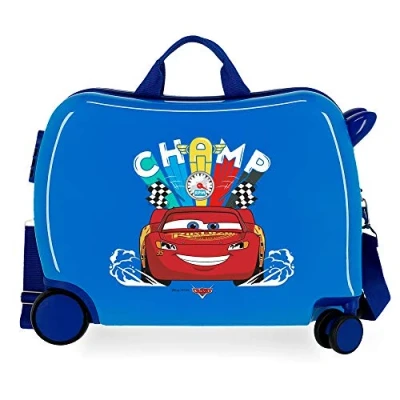 Imagen de Disney Cars Lightning Mcqueen Maleta Infantil Azul 50x38x20 cms Rígida ABS Cierre de combinación lateral 34L 3 kgs 4 Ruedas 0