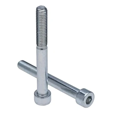 Imagen de Tornillos de Cabeza Cilindro M8 Strenght Sleel Class 8.8 (Paquete 10) Hexagonal Bañados en Zinc con Rosca Cilíndrica Alta Resistencia Certificada DIN912 (8mm x 35mm)