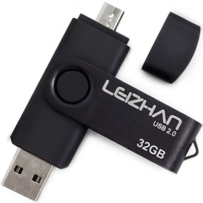 Imagen de LEIZHAN Memoria USB 2.0 32GB,Pendrive OTG 2 in 1 Flash Stick para Samsung Huawei Android PC Tableta Mac 32GB(Verde)