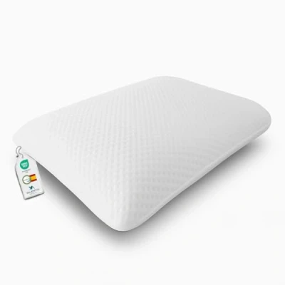 Imagen de Valentia HOGAR Almohada Viscoelastica 60 cm Funda Lavable Aloe Vera con Cremallera + Interior Adaptable al Cuello Antiacaros y Antibacterias Fabricado España