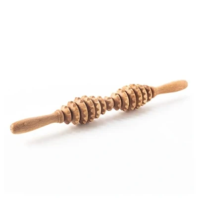 Imagen de Tuuli Accessories Anti Celulitis Masajeador Rodillo Aparato Anticelulítico para Masaje del Cuerpo Maderoterapia Madera 40 cm