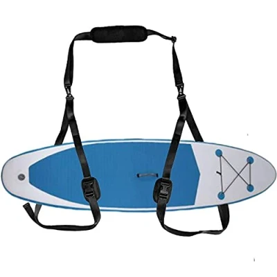 Imagen de YONGZHAO correa de transporte kayak portátil pie para tabla surf hombro remo, canoa, SUP, nailon ajustable