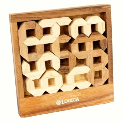 Imagen de Logica Juegos Art. Números Digigrams Rompecabezas Geométrico de Madera Preciosa Dificultad 4/6 Extrema Serie Euclide