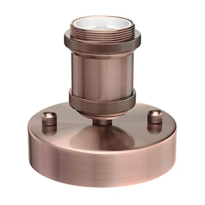 Imagen de ledscom.de Plafón/portalámpara RETRA, bronce mate, 1x E27 máx. 60W, lámpara decorativa, aplique, pasillo, vestíbulo, antiguo, aspecto industrial, tendencia,