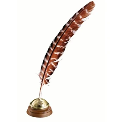 Imagen de The Noble Collection Harry Potter Pluma de escritura Hogwarts con tintero y tinta