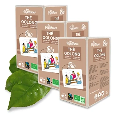 Imagen de Les Papoteuses té Oolong Orgánico de China 72 Bolsas Comercio Justo y Set 3 cajas 24 sobres hojas