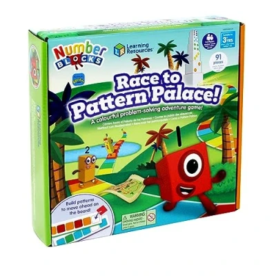 Imagen de Learning Resources Juego de Mesa la Carrera hasta el Palacio los Patrones Numberblocks, Regalos Juegos matemáticas, aprende a Contar, Colores, 3+