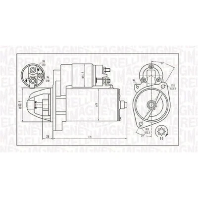 Imagen de MAGNETI MARELLI 063721202010 Motor de arranque 12 2,2 10 MERCEDES BENZ: CLK Coupé, Clase C Berlina, E SSANGYONG: Rexton / 2