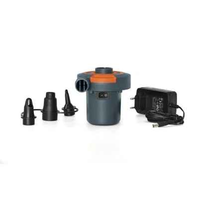 Imagen de WOLFPACK LINEA PROFESIONAL BESTWAY Bomba de Aire eléctrica Sidewinder 12 V AC/DC Air Pump, Color Gris, Talla única