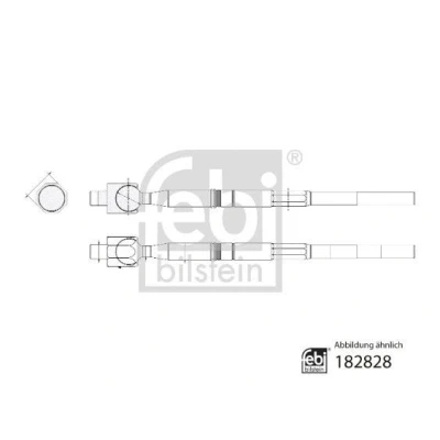 Imagen de FEBI BILSTEIN 182828 Rotula Axial de Direccion Eje delantero, izquierda, derecha 324 con contratuerca