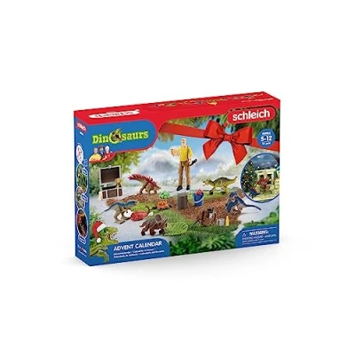 Imagen de Schleich 98984 Calendario de Adviento Dinosaurios 2023 FR IT, a partir 5 años, Caja 24 piezas