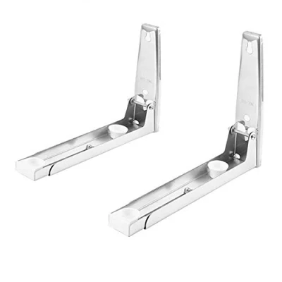Imagen de TOPINCN Soporte Microondas Telescópico Rack Hogar 304 Acero Inoxidable Plegable Horno Montado Pared Estante Almacenamiento