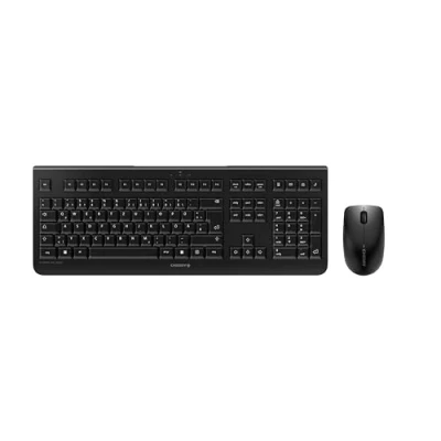 Imagen de CHERRY DW 3000, Pack de Teclado y Ratón Inalámbricos, Distribución Alemán (QWERTZ), Radiofrecuencia 2,4 GHz, Diseño Plano, Tecleo Silencioso, Simétrico, Negro