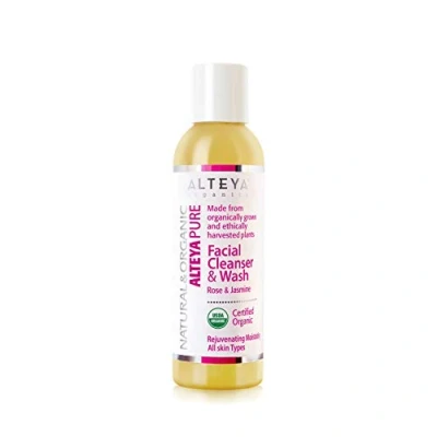Imagen de Alteya Organic jabón líquido limpiador facial y lavado 150ml rosa jazmín con certificado orgánico USDA, jabуn biodegradable producto natural terapeutico apto para todo tipo de piel