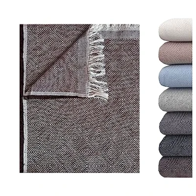 Imagen de GFD Colcha Multiusos OBI para Sofa y Cama, Cubre Sofa, Plaid Jarapas Sofas, Foulard Manta (Café, 180 x 290)