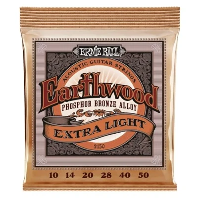 Imagen de Ernie Ball Earthwood Extra Light Cuerdas para guitarra acústica, bronce fosforado, calibre 10 50