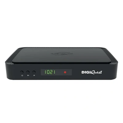 Imagen de DIGIQUEST Decodificador tivùsat Combo 4K Q90 Receptor satélite HbbTV, Doble sintonizador Grabador de vídeo y Timeshift Mediaplayer, Mando a Distancia 2 en 1 Smartcard incluida Negro