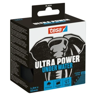 Imagen de tesa Ultra Power Under Water Repair Tape Cinta de Reparación Impermeable para superficies secas y húmedas Resistente al Clima 1,5 m x 50 mm