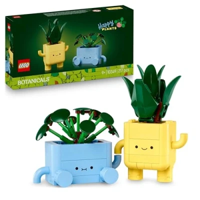 Imagen de LEGO Botanical Plantas Felices Decoración para Estantería y Dormitorio Juvenil Juguete con 2 Artificiales de Colores Caras Dibujos Animados Regalo Niñas 9+ Años 10349