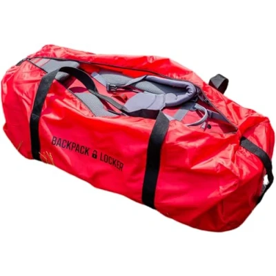 Imagen de Backpack Locker Funda de mochila para avión Bolso grande Candado gratis!, rojo, 75 135 Liter&#039;