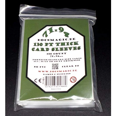 Imagen de docsmagic.de 100 Thick Card Sleeves 130 PT 3&quot; x 4&quot; Standard Size 71 94 mm Fundas