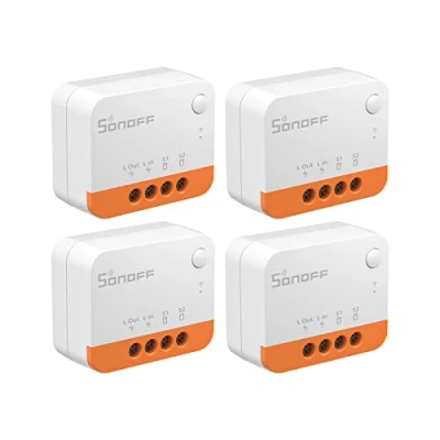Imagen de SONOFF ZBMINIL2 4pcs ZigBee interruptor inteligente, Sin Neutro，Interruptor inalámbrico de 2 vías,Requiere 3.0 Gateway Hub Compatible con Alexa y Google Home(6A 1440W)