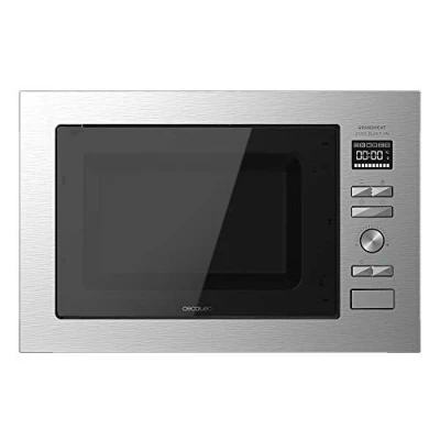 Imagen de Cecotec Microondas encastrable Digital GrandHeat 2590 Built In Steel Black. Potencia 900 W, Integrable, 25 litros, Grill 1000 8 Funciones preconfiguradas, Temporizador